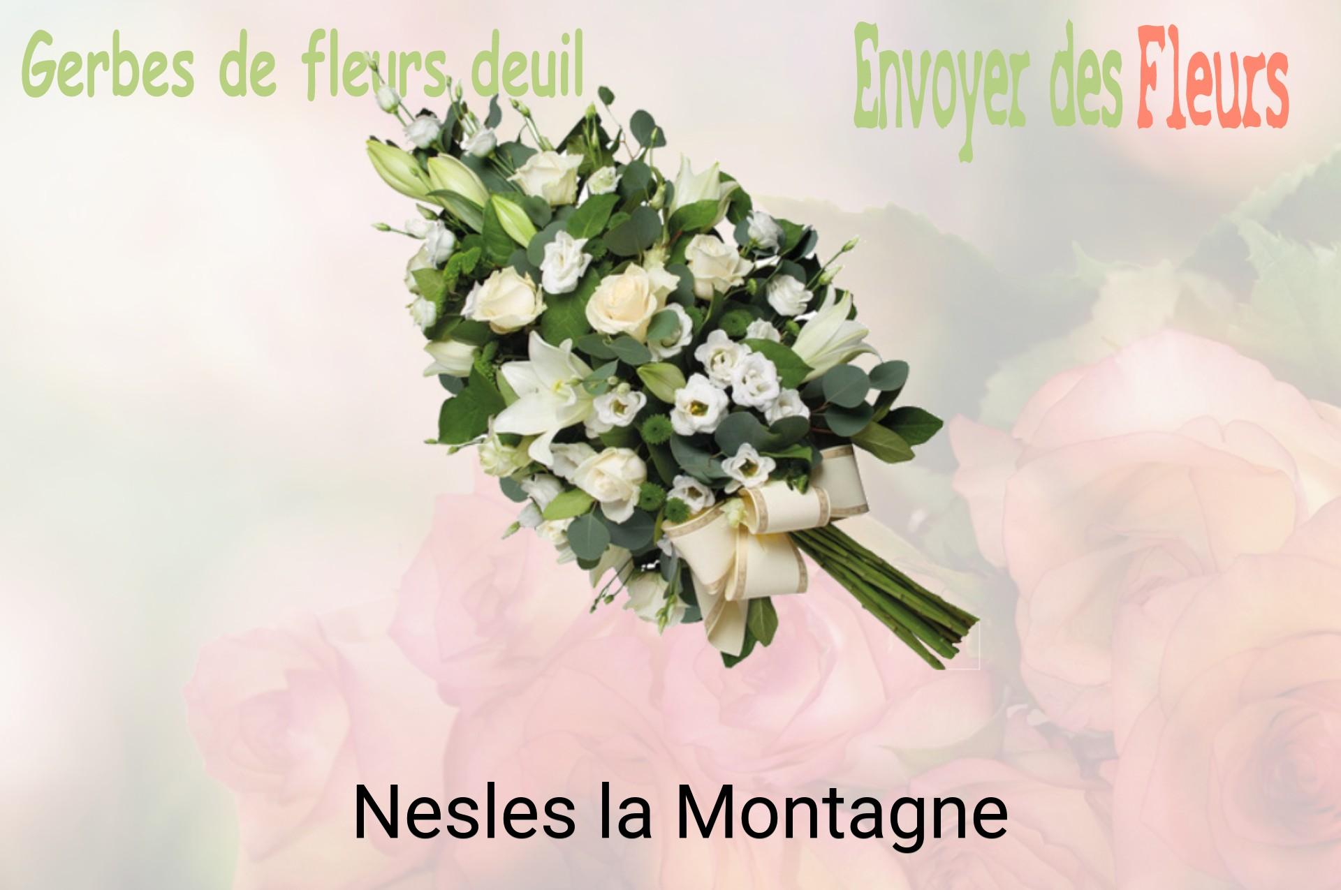 Gerbe de fleurs de deuil livrée à Nesles-la-Montagne